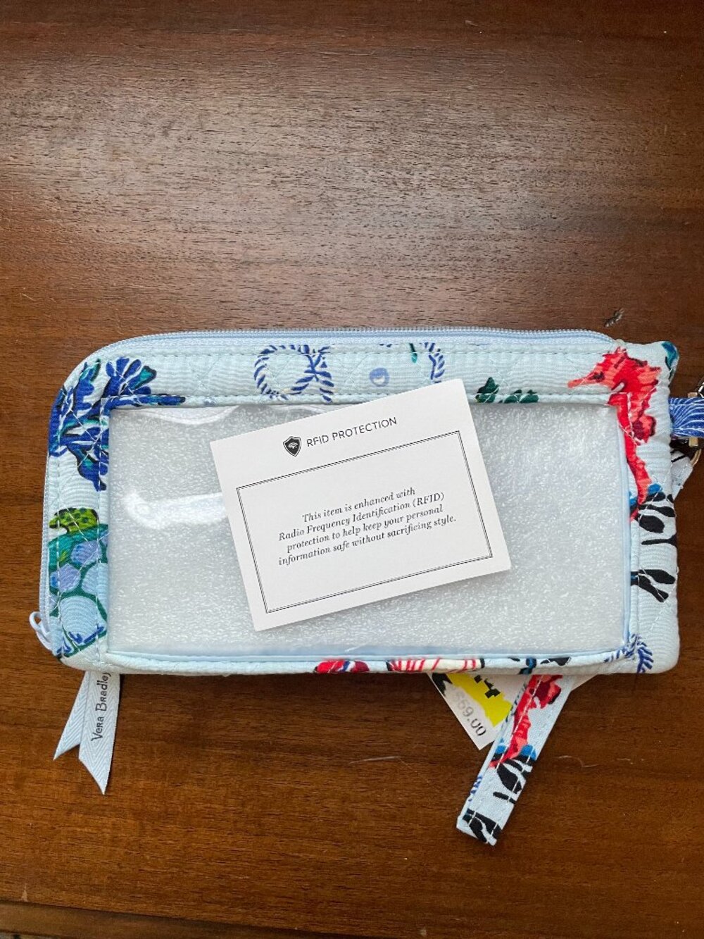 Vera Bradley NWT RFID Smartphone Wristlet Wallet Nautical Print